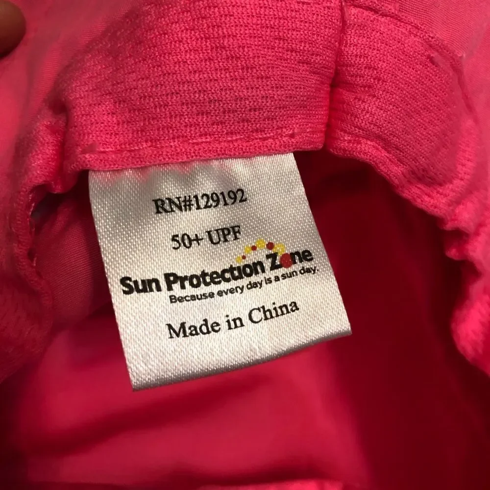 Sun Protection Zone Hat Bucket Floral Pink UPF 50 Girls Beach Vacation Travel